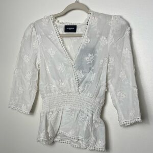 NWT The Kooples 3D Flowers Top with Clasp Size 1 (The Kooples Size S)